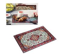 PELEG DESIGN Rugboard Tabla de Cortar de Cristal - Tabla Decorativa Diseño Alfombra Persa, Salvamanteles Resistente al Calor y Bandeja de Servir, Vidrio Templado Higiénico, 24,5 x 36,5 cm