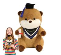Peleje de graduación, animales de peluche | Cartoon nutrias abrazando la decoración - Lenje de graduación Animal de peluche con diploma de sombrero para graduados Fiesta de cumpleaños de adultos San V