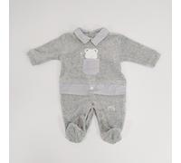 Pelele Chenilla Bordado Gris 0/3 Meses Melanie