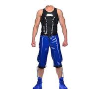 Pelele De Látex, Caucho, Sin Mangas, Para Hombre, Confeccionado A Mano, XS-XXL 0,4 Mm, Azul,Azul,yo