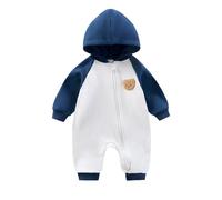 Pelele para bebé recién Nacido Mameluco De Una Pieza Bebe Algodón con Cuello Redondo Sólido Mono Cómodo Pijama Suave Invierno Niños Niñas