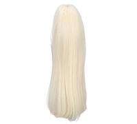 Pelera de Muñecas de 8 a 9 Pulgadas, Peluca Recta de Fibra Resistente Al Calor, 1 3 Pelucas de Cabello SD BJD Haciendo Reemplazo para de Oro Muñecas Largas Circunferencia 21 24 (Luz de oro)