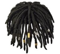 Pelera de rastas Curly Curly para hombres negros pelucas trenzadas hip-hop de vestuario deportivo peluca de rastas para hombres accesorios de canto