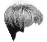 Pelera gris, pelucas grises de gradiente, pelucas gris cortas y cómodas natruales para mujeres, peluca de fibra de alta temperatura suave con flequillo, de cabello corto para mujeres y niñas