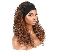 Pelera rizada de onda profunda, peluca humana ola profunda | Pelucas de encaje rizado largas humanas con gorra de malla transpirable | Correas ajustables Camoderías, extensiones de cabello realistas p