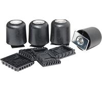 Peli 0508 Set de elevadores de palés, Accesorio Original para Maletas Protector, Compatible 0500, Color: Negro