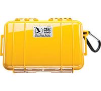 PELI 1040 Cajita resistente al agua y a los impactos para guardar objetos pequeños esenciales en la playa, piscina o montaña, IP67 estanca, 0,7L capacidad, fabricada en EE.UU, color amarillo/color n1L