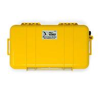 PELI 1060 Estuche protector resistente al agua para teléfono móvil y pequeños objetos valiosos, IP67 estanco, 1,3L de capacidad, fabricado en EE.UU., color amarillo/color negro