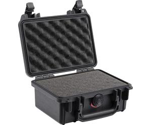 PELI 1120 Maleta fotográfica estanca y resistente a los impactos, IP67 estanca e impermeable al polvo, 2L de capacidad, fabricada en EE.UU., con espuma personalizable, color negro