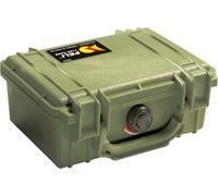 PELI 1120 Maleta Protectora; Protección Superior para Equipos valiosos como Cámaras DSLR, Drones, Prismáticos; Resistente al Agua y al Polvo; Volumen 2 litros; Color: Verde