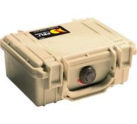 PELI 1120 Maleta Protectora; Protección Superior para Equipos valiosos como Cámaras DSLR, Drones, Prismáticos; Resistente al Agua y al Polvo; Volumen 2 litros; Color: Beige