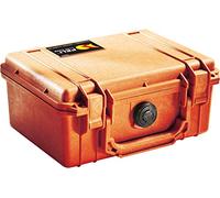 PELI 1120 Maleta rígida profesional para cámara, instrumentos electrónicos y ópticos, IP67 estanca e impermeable al polvo, 2L de capacidad, fabricada en EE.UU, con espuma personalizable, color naranja