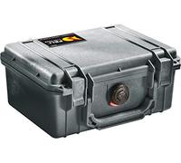 PELI 1150 Maletín para equipos de fotografía y vídeo como cámaras, flashes, lentes, filtros, baterías y más, IP67 estanco, 3L de capacidad, fabricado en EE.UU., sin espuma, color negro