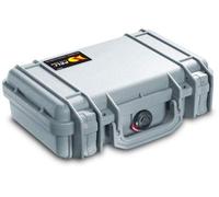 PELI 1170 Maleta de protección; Protección Superior para Equipos valiosos como cámaras, Objetivos, Drones; Resistente al Agua y al Polvo; Volumen 3 L; Configuración: Sin Espuma; Color: Plata