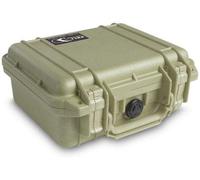 PELI 1200 Maleta; Protección Superior para Equipos valiosos como cámaras, Objetivos, Drones; Resistente al Agua y al Polvo; Volumen 5 L; Configuración: Sin Espuma; Color: Verde Oliva
