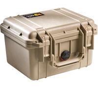 PELI 1300 Maleta de Protección; Protección Superior para Equipos valiosos como cámaras réflex, Drones compactos y binoculares; Resistente al Agua y al Polvo; Volumen: 7L; Color: Beige