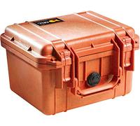 PELI 1300 Maleta de Protección; Protección Superior para Equipos valiosos como cámaras réflex, Drones compactos y binoculares; Resistente al Agua y al Polvo; Volumen: 7L; Color: Naranja