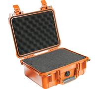 PELI 1400 Maleta fotográfica resistente a los impactos, IP67 estanca e impermeable al polvo, 9L de capacidad, fabricada en Alemania, con espuma personalizable, color naranja
