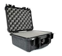 PELI 1400 Maleta protectora profesional para cámaras, objetivos, drones y sistemas ópticos, IP67 estanca, 9L de capacidad, fabricada en Alemania, con espuma personalizable, color negro