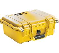 PELI 1400 Maleta Protectora; Protección Superior para Equipos valiosos como cámaras, Drones, ópticas; Resistente al Agua y al Polvo; Volumen 9 L; Configuración: Sin Espuma; Color: Amarillo