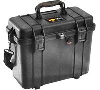PELI 1430 Maleta Protectora rígida de Carga Superior para portátil, Documentos valiosos y Equipo fotográfico, IP67 estanca15L de Capacidad, Fabricada en EE.UU., sin Espuma, Color Negro