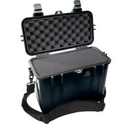 PELI 1430 Maletín Profundo de Carga Superior con Ruedas para Sistemas electrónicos y ópticos, IP67 estanco15L de Capacidad, Fabricado en EE.UU., con Espuma Personalizable, Color Negro