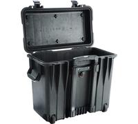 PELI 1440 Caja Protectora estanca de Carga Superior Tipo Trolley, IP67 estanca y Resistente al Polvo, 34L de Capacidad, Fabricada en EE.UU., sin Espuma, Color Negro