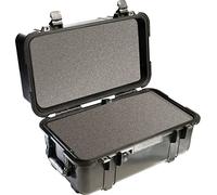 PELI 1460 Maleta de transporte rígida estanca para equipos de foto y vídeo, IP67 estanca e impermeable al polvo, 33L de capacidad, fabricada en EE.UU., con espuma personalizable, color negro