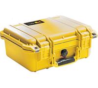 PELI 1500 Caja estanca de polipropileno para el transporte de equipamientos frágiles y valiosos, IP67 estanca e impermeable al polvo, 40L capacidad, fabricada en Alemania, sin espuma, color amar19L