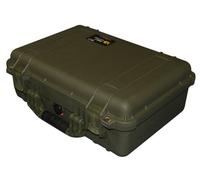 PELI 1500 Maleta de Protección; Protección Superior para Cámaras, Drones & Ópticas; Resistente al Agua y al Polvo; Volumen 19 L; Configuración: con Espuma; Color: Verde Oliva