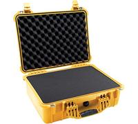 PELI 1520 Caja de transporte profesional para cámaras, objetivos y electronicos, IP67 estanca e impermeable al polvo, 24L de capacidad, fabricada en Alemania, con espuma personalizable, color amarillo