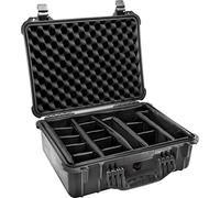PELI 1520 Maleta técnica de polipropileno para el transporte de cámaras, drones y sus accesorios, IP67 estanca, 24L de capacidad, fabricada en Alemania, con divisores acolchados, color negro