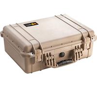 PELI 1520 Maleta técnica para la protección de equipos frágiles como electrónicos y fotográficos, IP67 estanca e impermeable al polvo, 24L de capacidad, fabricada en Alemania, sin espuma, Beige