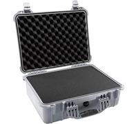 PELI 1520 Maletín fotográfico estanco a prueba de golpes, IP67 estanco e impermeable al polvo, 24L de capacidad, fabricado en Alemania, con espuma personalizable, color gris