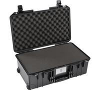 PELI 1535 Air - Maleta de viaje ligera con ruedas para equipo de cámara, resistente al agua y al polvo, 27 l, fabricada en Estados Unidos, con relleno de espuma (ajustable), color negro