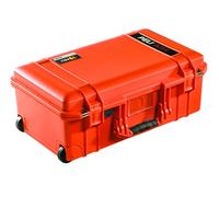 PELI 1535 Air Maleta Trolley Ultra Resistente y Ligera Para Cámaras y Sistemas ópticos, Estanca e Impermeable al Polvo, 27L de Capacidad, Fabricada en EE.UU., sin Espuma, Naranja