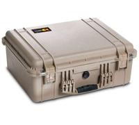 PELI 1550 Maleta Protectora; Protección Superior para cámaras, Drones, prismáticos, Instrumentos; Resistente al Agua, al Polvo y a los Golpes; Volumen 25 L; Configuración: Sin Espuma; Color: Beige