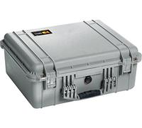 PELI 1550 Maleta técnica para cámaras, Objetivos, Drones y Sistemas ópticos, IP67 estanca e Impermeable al Polvo, 33L de Capacidad, Fabricada en Alemania, con Espuma Personalizable, Color Gris