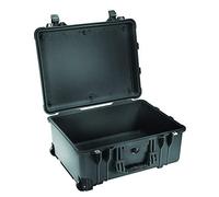 PELI 1560 Trolley resistente al agua y los impactos para proteger equipos fotográficos y electrónicos, IP67 impermeable al agua/polvo, 44L de capacidad, fabricado en Alemania, sin espuma, color negro