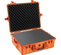PELI 1600 Maleta estanca profesional para la protección de equipamientos frágiles, IP67 estanca, impermeable al polvo, 46L de capacidad, fabricada en Alemania, con espuma personalizable, color naranja
