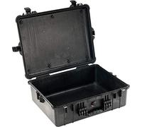 PELI 1600 Maleta grande extremadamente resistente para el transporte de equipos frágiles, IP67 estanca e impermeable al polvo, 46L de capacidad, fabricada en Alemania, sin espuma, color negro