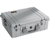 PELI 1600 Maleta resistente a los impactos para material audiovisual, drones y electrónicos, IP67 resistente al agua, 46L de capacidad, fabricada en Alemania, con espuma personalizable, color gris