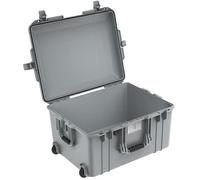 PELI 1607 Air Maleta Trolley Ultra Resistente y Ligera para cámaras y Sistemas ópticos, estanca e Impermeable al Polvo, 63L de Capacidad, Fabricada en EE.UU., sin Espuma, Color Gris