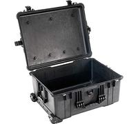 PELI 1610 Maleta técnica estanca con ruedas para el transporte de equipos fotográfico y drones, IP67 estanca e impermeable al polvo, 62L de capacidad, fabricada en Alemania, sin espuma, color negro