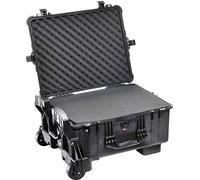 Peli 1610M Maleta de Transporte Todoterreno con Ruedas de Alta Resistencia, IP57 estanca e Impermeable al Polvo, 63L de Capacidad, Fabricada en EE.UU., con Espuma Personalizable, Color Negro