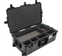 PELI 1615 Air - Carrito ligero impermeable para equipo de cámara, resistente al agua y al polvo, 71 L, fabricado en Estados Unidos, con sistema de división TrekPak (ajustable), color negro