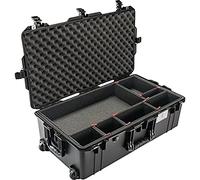 PELI 1615 Air Maleta Protectora Ligera y estanca con Ruedas para Drones y Equipos fotográficos, 71L de Capacidad, Fabricada en EE.UU., con divisores Personalizables TrekPak, Color Negro