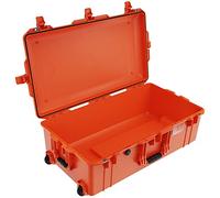PELI 1615 Air Maleta trolley ultra resistente y ligera para cámaras y sistemas ópticos, estanca e impermeable al polvo, 71L de capacidad, fabricada en EE.UU., sin espuma, color naranja