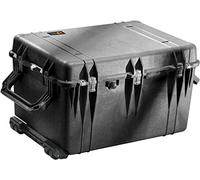 PELI 1660 Maleta de Transporte técnico de Alta Resistencia con Ruedas y asa telescópica, IP67 estanca e Impermeable al Polvo, 160L de Capacidad, Fabricada en Alemania, con Espuma, Color Negro
