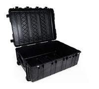 PELI 1730 contenedor de transporte grande con ruedas de alta resistencia y a prueba de golpes, IP67 estanco e impermeable al polvo, 167L de capacidad, fabricado en EE.UU., sin espuma, color negro
